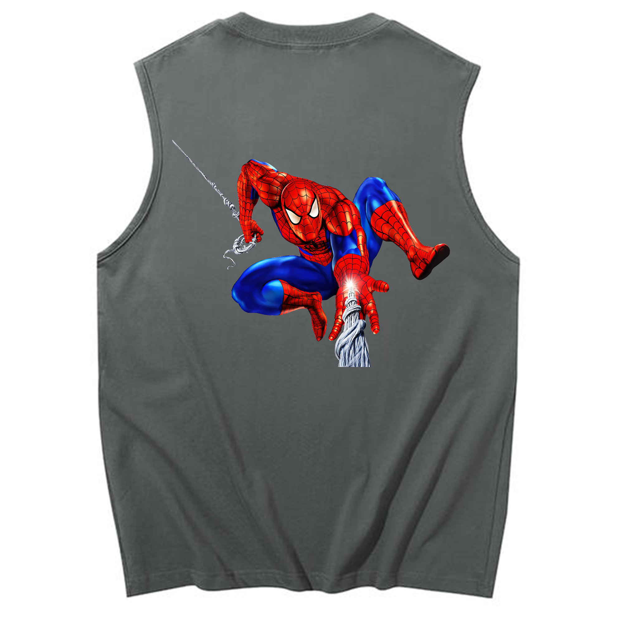 Spider Man スパイダーマン コットン100％タンクトップ（背面プリント）